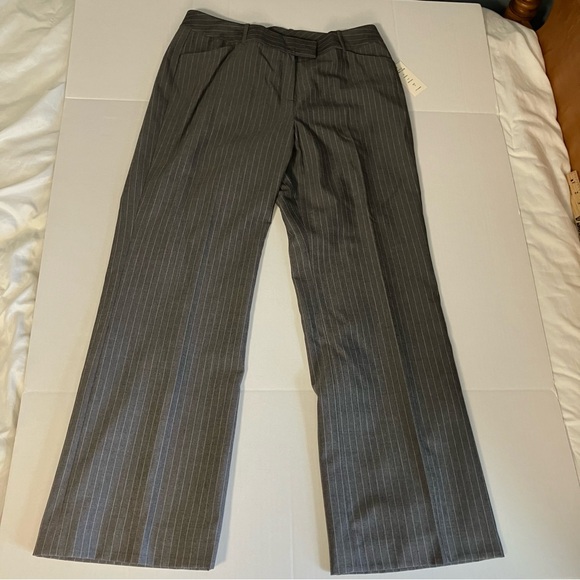 TAHARI Arthur S Levine SUIT COAT & PANTS GREY WITH WHITE PIN STRIPES SIZE 14 NWT - Picture 8 of 15